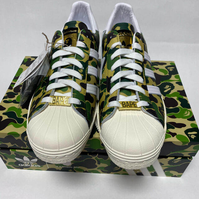 A BATHING APE(アベイシングエイプ)のBAPE X Adidas superstar GREEN CAMO 28cm メンズの靴/シューズ(スニーカー)の商品写真