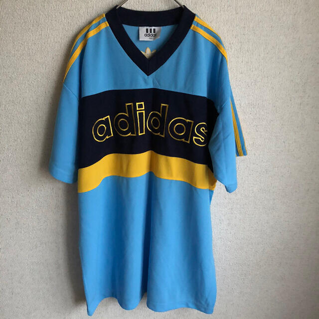 adidas(アディダス)の90s ADIDAS ビッグロゴ　半袖　Tシャツ　アディダス　三本ライン メンズのトップス(Tシャツ/カットソー(半袖/袖なし))の商品写真