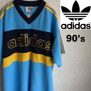 アディダス(adidas)の90s ADIDAS ビッグロゴ　半袖　Tシャツ　アディダス　三本ライン(Tシャツ/カットソー(半袖/袖なし))