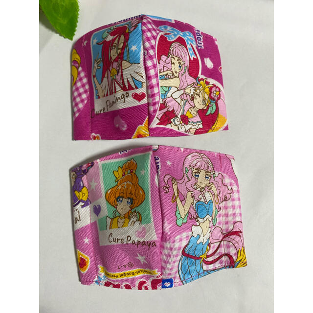 THE MASK(マスク)のトロピカルージュプリキュア　立体　インナーマスク　幼児用　2枚セット ハンドメイドのキッズ/ベビー(外出用品)の商品写真