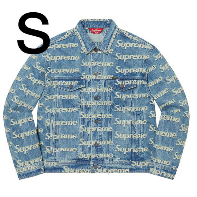 S Supreme Frayed Logos Denim Jacket   新品