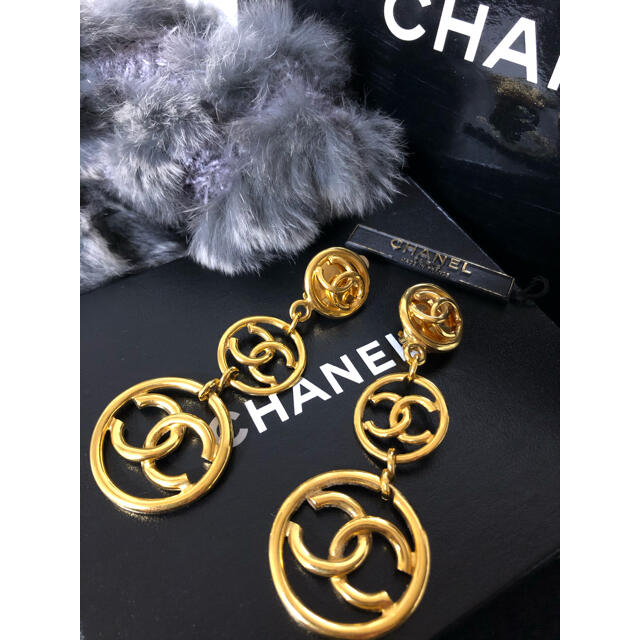 レア！ヴィンテージシャネル★ CHANEL★スイングイヤリングアクセサリー