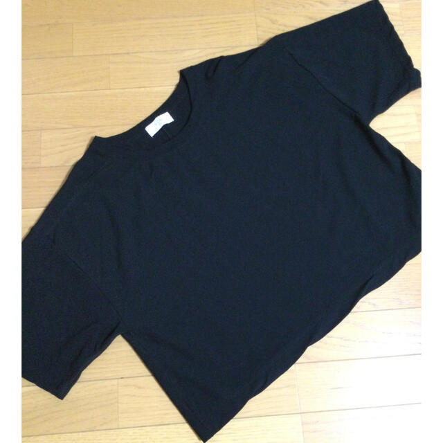 SLOBE IENA(スローブイエナ)のヴィンテージカジュアルTシャツ【ブラック】 レディースのトップス(Tシャツ(半袖/袖なし))の商品写真