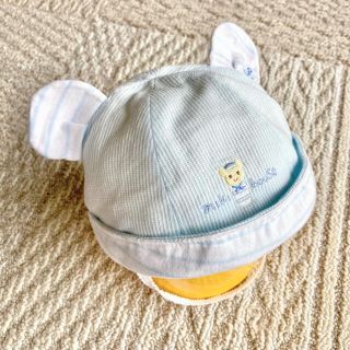 ミキハウス(mikihouse)の美品☆ミキハウス ファースト耳つき帽子(帽子)