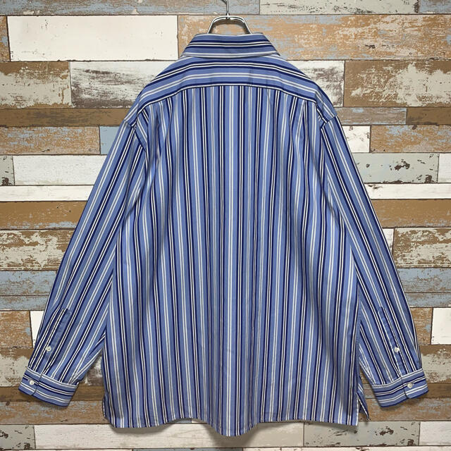 RALPH LAUREN ストライプ 半袖 シャツ XL ビッグシルエット fkip.unmul