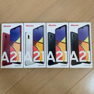 ギャラクシー(Galaxy)の【4台まとめ売り新品】　SIMフリー　Galaxy  A21 SC-42A (スマートフォン本体)