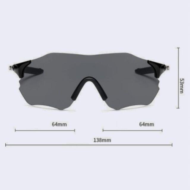 サイクリング メガネ UV400 紫外線カット 超軽量 耐衝撃 サングラス黒 メンズのファッション小物(サングラス/メガネ)の商品写真