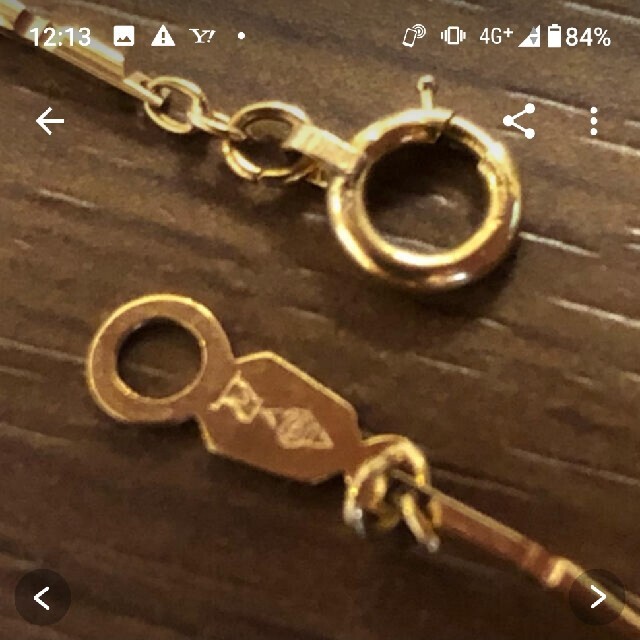 K18ネックレス  レディースのアクセサリー(ネックレス)の商品写真