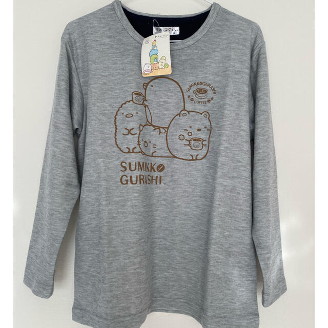 サンエックス(サンエックス)の【最安値】タグ付き　新品未使用　すみっこぐらし　Tシャツ　袖　キッズ　マタニティ エンタメ/ホビーのおもちゃ/ぬいぐるみ(キャラクターグッズ)の商品写真