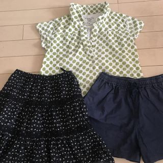 ユニクロ(UNIQLO)の女の子　130  フェリシモなど　3点セット(スカート)