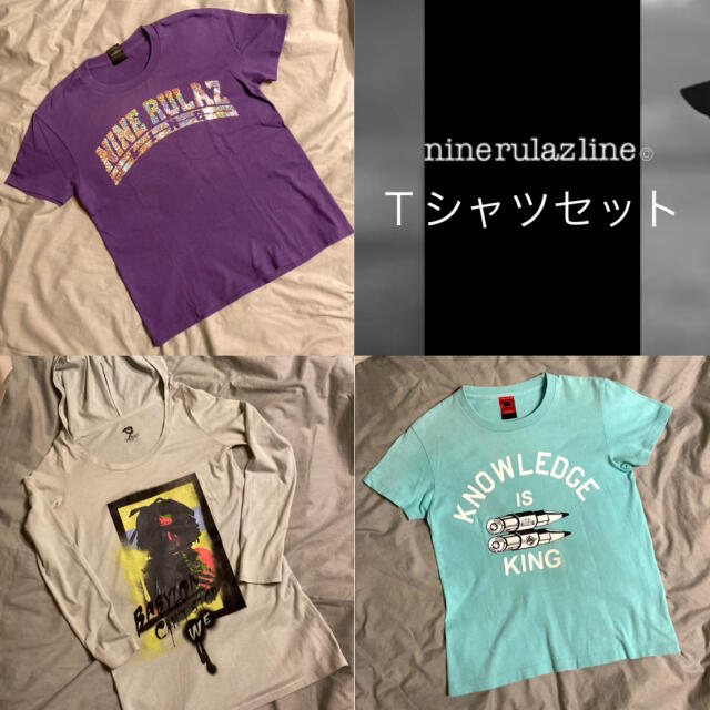 NINE RULAZ(ナインルーラーズ)のNINE RULAZ LINE Ｔシャツ S.XS ３点セット レディースのトップス(Tシャツ(半袖/袖なし))の商品写真