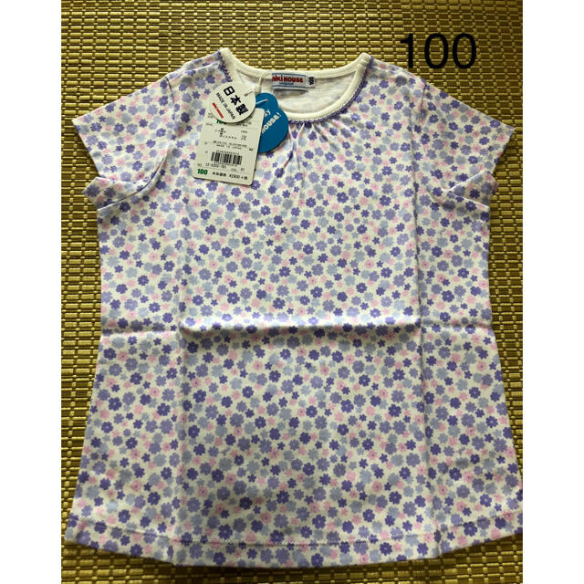 mikihouse(ミキハウス)の【新品】ミキハウス♡花柄Tシャツ♡100 キッズ/ベビー/マタニティのキッズ服女の子用(90cm~)(Tシャツ/カットソー)の商品写真