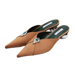 アメリヴィンテージ(Ameri VINTAGE)のAmeri VINTAGE 2WAY POINTED TOE MULE キャメル(ミュール)