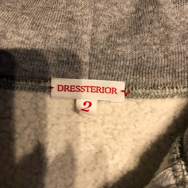 ドレステリア　DRESSTERIOR  定番　パーカー　フーディ　グレー白