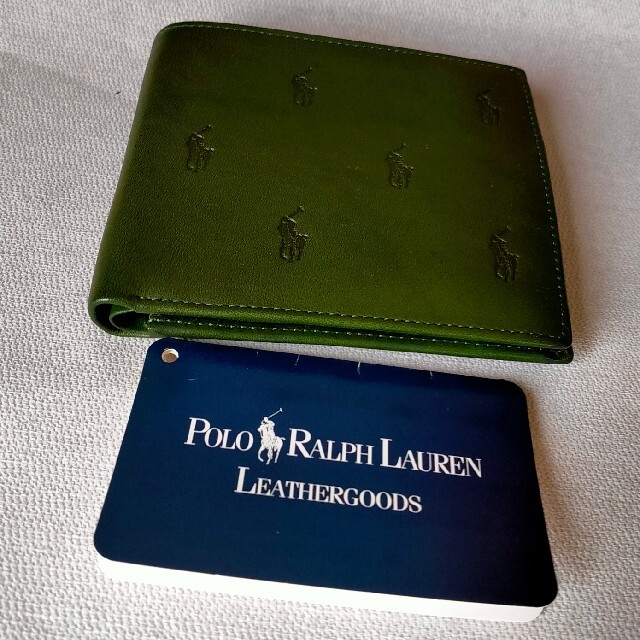 POLO RALPH LAUREN(ポロラルフローレン)のポロ　ラルフローレン　二つ折り財布　緑 メンズのファッション小物(折り財布)の商品写真