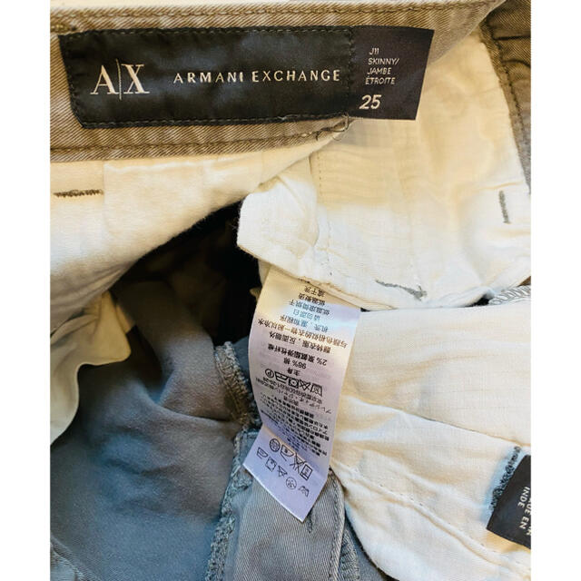 ARMANI EXCHANGE(アルマーニエクスチェンジ)のArmani Exchange レディースカーゴパンツ ライトグレー W25 レディースのパンツ(ワークパンツ/カーゴパンツ)の商品写真