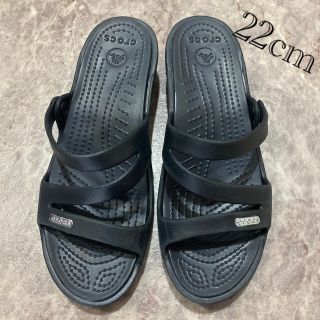 クロックス(crocs)のクロックス　パトリシア　W6 22cm ブラック(サンダル)