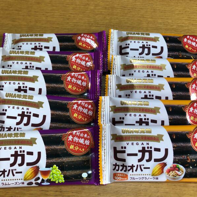 UHA味覚糖(ユーハミカクトウ)のUHA味覚糖　ビーガン　カカオバー　デーツペースト　2種類 食品/飲料/酒の健康食品(その他)の商品写真