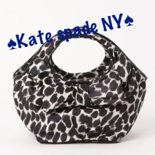 ケイトスペードニューヨーク(kate spade new york)のケイトスペードNY コロンバッグ　レオパード　リボン(トートバッグ)