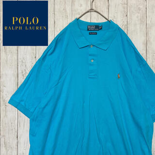 ラルフローレン(Ralph Lauren)の90's POLO ラルフローレン ポロシャツ ブルー XXL 半袖(ポロシャツ)