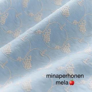 ミナペルホネン(mina perhonen)のミナポルホネン⌘minaperhonen⌘melaハギレ水色☆(生地/糸)