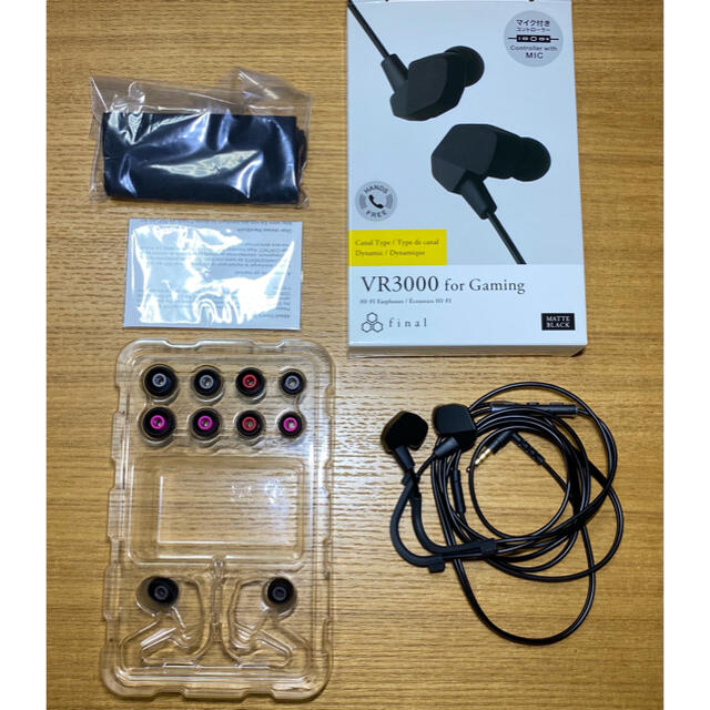 美品　VR3000 final 6-6J マイク付き for Gaming スマホ/家電/カメラのオーディオ機器(ヘッドフォン/イヤフォン)の商品写真