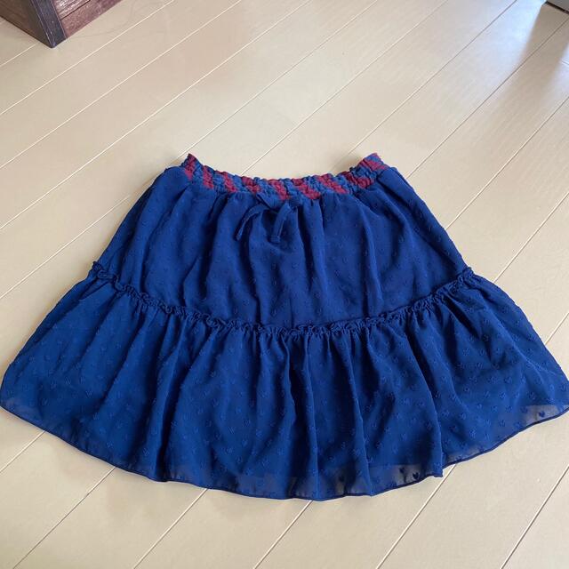 HusHush(ハッシュアッシュ)のハッシュアッシュ　リバーシブルスカート　130 キッズ/ベビー/マタニティのキッズ服女の子用(90cm~)(スカート)の商品写真