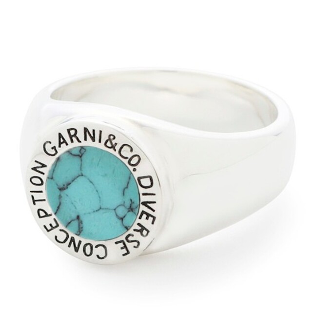 GARNI  Round Stone Ring BLUE