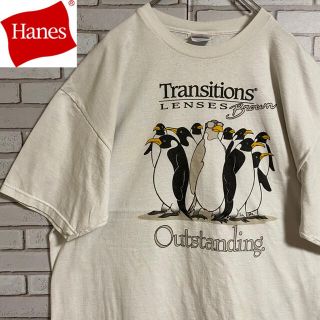 ヘインズ(Hanes)の90s 古着 ヘインズ USA製 Tシャツ プリント ビッグシルエット ゆるだぼ(Tシャツ/カットソー(半袖/袖なし))