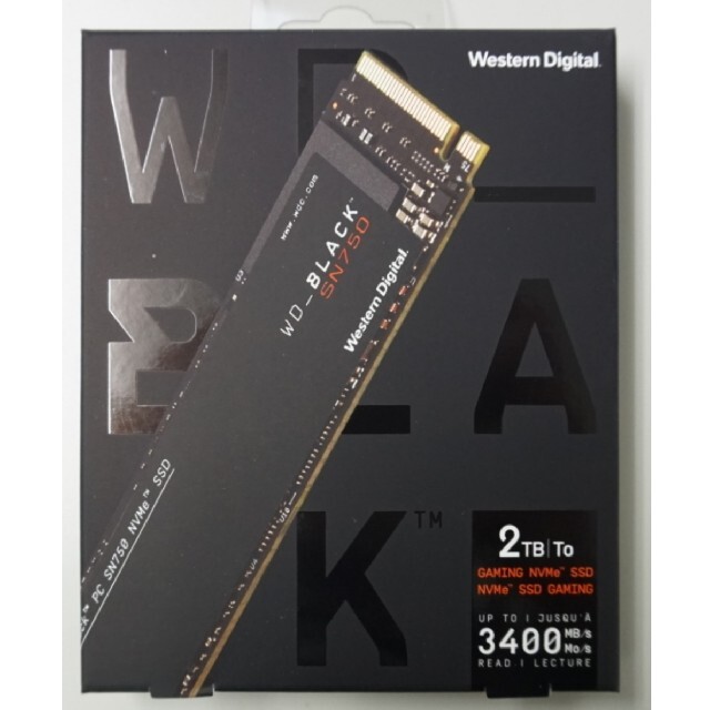 Western Edition(ウエスタンエディション)のWestern Digital WD Black SN750 2TB SSD スマホ/家電/カメラのPC/タブレット(PC周辺機器)の商品写真