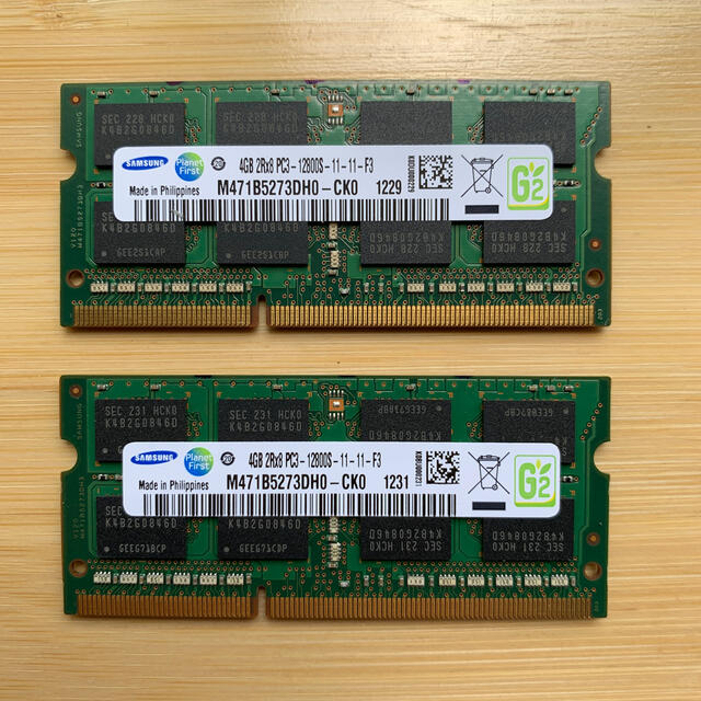 SAMSUNG(サムスン)のメモリ 8GB（4GB×2枚）DDR3-1600 PC3-12800S スマホ/家電/カメラのPC/タブレット(PCパーツ)の商品写真