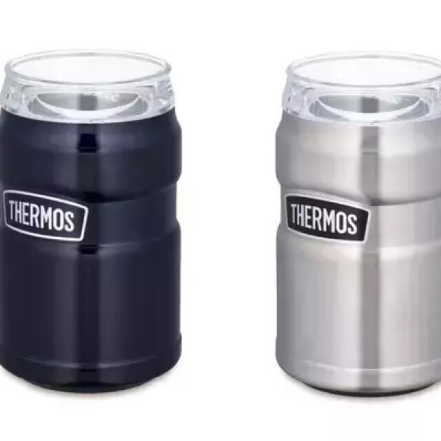 ROD-002材質新品　THERMOS 保冷缶ホルダー ミッドナイトブルー＆ステンレス　２個セット