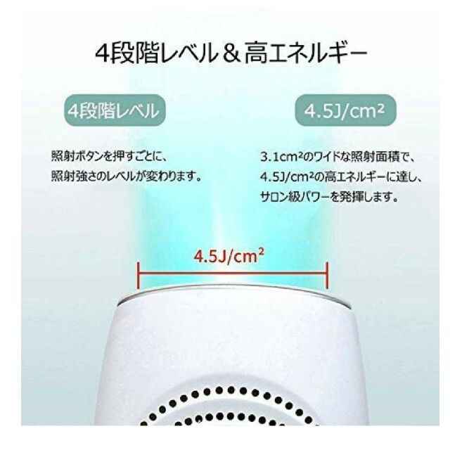 光脱毛器 レーザー 脱毛器 最新IPL技術 永久脱毛 家庭用脱毛器 スマホ/家電/カメラの美容/健康(ボディケア/エステ)の商品写真