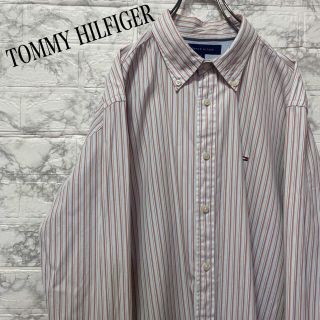 トミーヒルフィガー(TOMMY HILFIGER)のトミーヒルフィガー　長袖シャツ　ワンポイントロゴ　ビッグシルエット(シャツ)