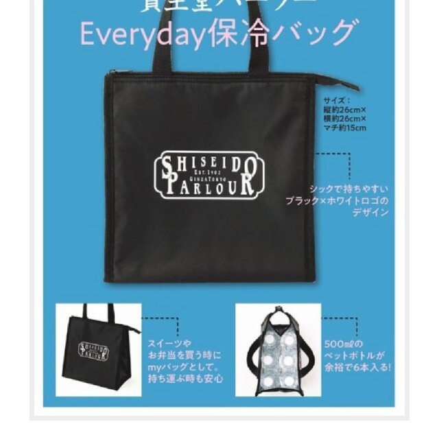 SHISEIDO (資生堂)(シセイドウ)のMORE付録資生堂パーラー保冷バック エンタメ/ホビーのエンタメ その他(その他)の商品写真