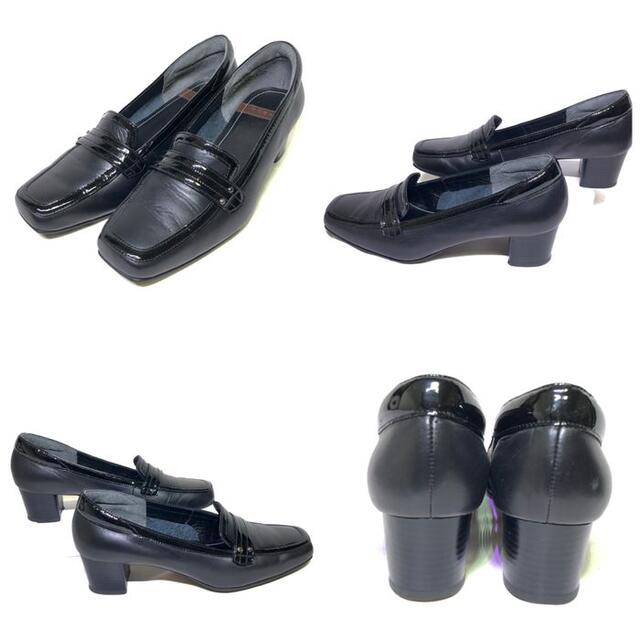 新品 REGAL パンプス スクエアトゥ スタックドヒール 23.5cm レディースの靴/シューズ(ハイヒール/パンプス)の商品写真