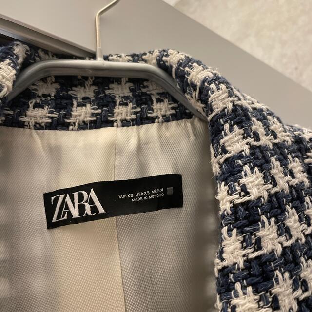 ZARA(ザラ)の【まりさん専用】ZARA ツイードジャケット レディースのジャケット/アウター(ノーカラージャケット)の商品写真