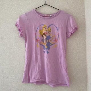 ユニクロ(UNIQLO)のユニクロ　プリンセス　Tシャツ　パープル　150 女の子(Tシャツ/カットソー)