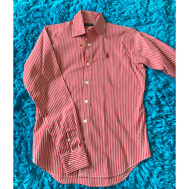 Ralph Lauren(ラルフローレン)のラルフローレンスポーツ　赤ストライプシャツ　レディース M レディースのトップス(シャツ/ブラウス(長袖/七分))の商品写真