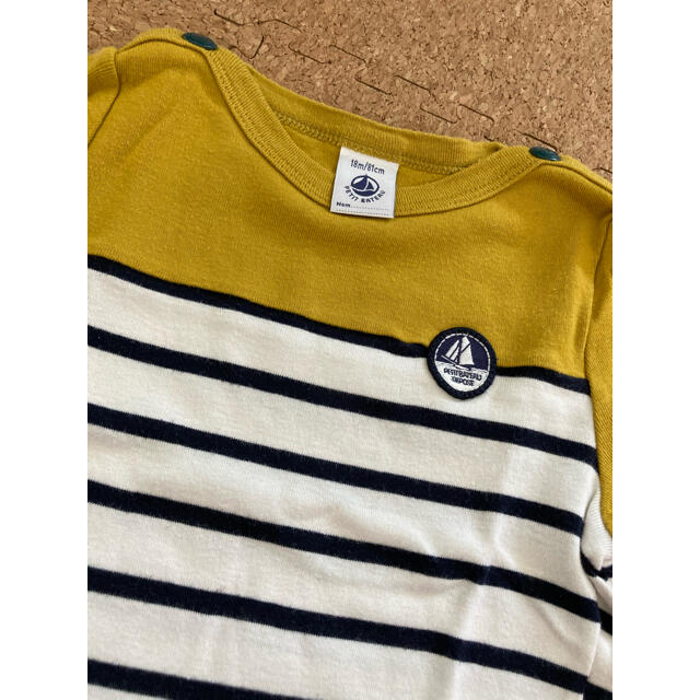 PETIT BATEAU(プチバトー)のプチバトー　18m 81cm 半袖　ロンパース キッズ/ベビー/マタニティのベビー服(~85cm)(ロンパース)の商品写真