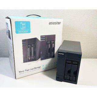 エイスース(ASUS)のASUSTOR NAS AS5002T Dual-Core メモリ増設済(PC周辺機器)