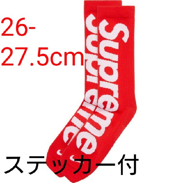 ステッカー付 Supreme Lightweight Crew Socks