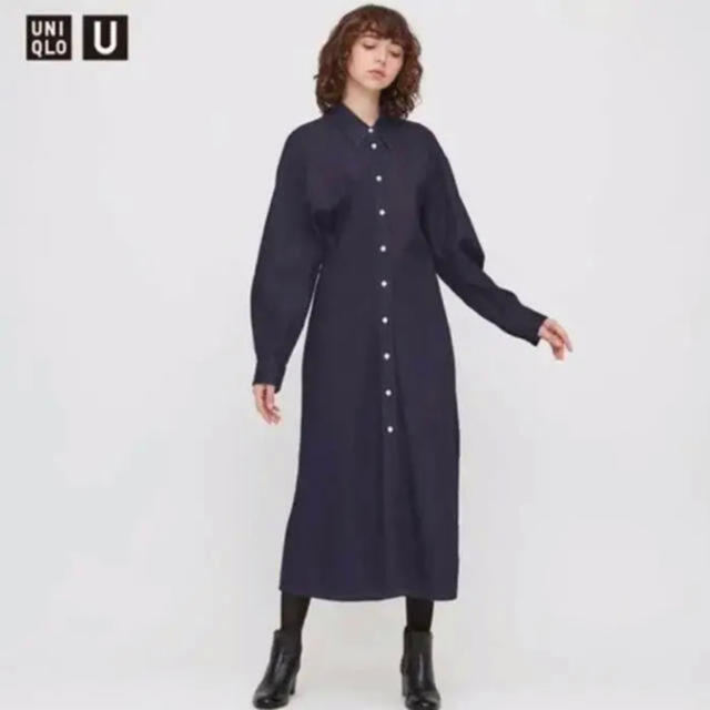 UNIQLO U デニムロングシャツワンピース