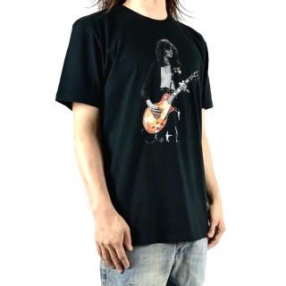 【ロックTシャツ】新品 レッドツェッペリン ジミーペイジ 黒 Tシャツ (Tシャツ/カットソー(半袖/袖なし))