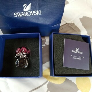 スワロフスキー(SWAROVSKI)のSWAROVSKI　チューリップROSE　置物(ガラス)