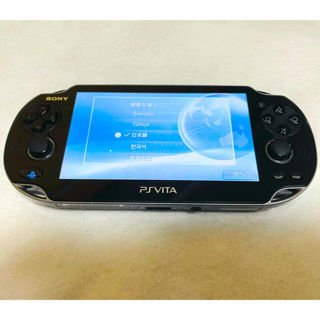 家庭用ゲーム機本体PlayStation Vita PCH-1100 クリスタルブラック 動作良好