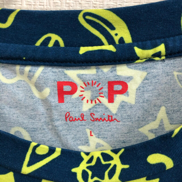 Paul Smith(ポールスミス)のPaul Smith ポールスミス　Tシャツ　青　総柄　Lサイズ メンズのトップス(Tシャツ/カットソー(半袖/袖なし))の商品写真