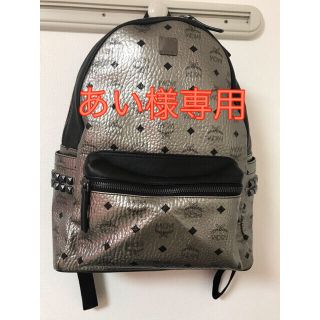 エムシーエム(MCM)の 【中古】MCM◆リュック/レザー/SLV/総柄【バッグ】(バッグパック/リュック)