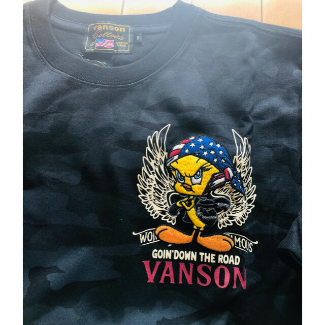 VANSON(バンソン)のバンソン VANSON ルーニーテューンズ 天竺 長袖Tシャツ　ロンT Sサイズ メンズのトップス(Tシャツ/カットソー(七分/長袖))の商品写真