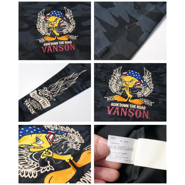 VANSON(バンソン)のバンソン VANSON ルーニーテューンズ 天竺 長袖Tシャツ　ロンT Sサイズ メンズのトップス(Tシャツ/カットソー(七分/長袖))の商品写真